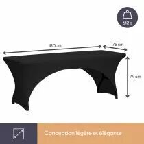 HOUSSE - POUR TABLE - NOIR