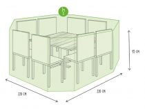 HOUSSE D\'EXTÉRIEUR POUR ENSEMBLE DE JARDIN OCTOGONAL  (OCGS08)