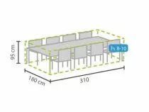 HOUSSE D\'EXT&Eacute;RIEUR POUR ENSEMBLE DE JARDIN RECTANGULAIRE - XXL (OCGS-XXL)