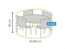 HOUSSE D\'EXTÉRIEUR POUR ENSEMBLE DE JARDIN ROND - Ø 150 cm (OCGS150)