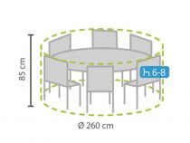 HOUSSE D\'EXTÉRIEUR POUR ENSEMBLE DE JARDIN ROND - Ø 200 cm (OCGS200)