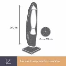 HOUSSE D\'EXT&Eacute;RIEUR POUR PARASOL &Agrave; BRAS LIBRE &Oslash; max. 350 cm (OCPFA)
