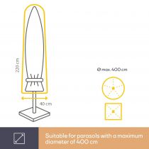 HOUSSE D\'EXTÉRIEUR POUR PARASOL max. 4 m (OCP04)