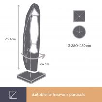 HOUSSE D\'EXTÉRIEUR POUR PARASOL Ø max. 450 cm (OCP-L)