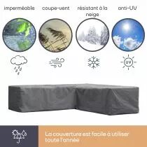 HOUSSE D\'EXT&Eacute;RIEUR POUR POUR SALON DE JARDIN EN L - 215 cm (OCLSL215)