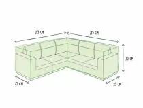 HOUSSE D\'EXT&Eacute;RIEUR POUR POUR SALON DE JARDIN EN L - 215 cm (OCLSL215)