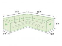 Housse D\'Extérieur Pour Pour Salon De Jardin En L - 250 Cm (COCLSL250)