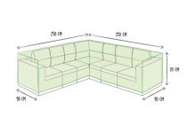 HOUSSE D\'EXTÉRIEUR POUR POUR SALON DE JARDIN EN L - 250 cm (OCLSL250)