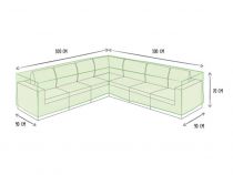 HOUSSE D\'EXTÉRIEUR POUR POUR SALON DE JARDIN EN L - 300 cm (OCLSL300)