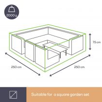 HOUSSE D\'EXTÉRIEUR POUR SALON DE JARDIN - 250 cm (OCLS250)