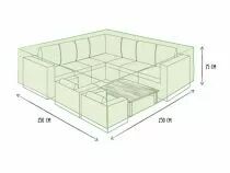 HOUSSE D\'EXT&Eacute;RIEUR POUR SALON DE JARDIN - 250 cm (OCLS250)