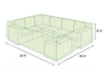HOUSSE D\'EXTÉRIEUR POUR SALON DE JARDIN - 260 cm (OCLS260)