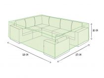 HOUSSE D\'EXTÉRIEUR POUR SALON DE JARDIN - 320 cm (OCLS320)
