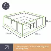 HOUSSE D\'EXT&Eacute;RIEUR POUR SALON DE JARDIN - XL (OCLS-XL)