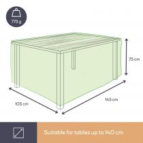 HOUSSE D\'EXTÉRIEUR POUR TABLE max. 140 cm (OCT140)