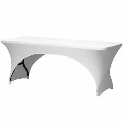 HOUSSE EXTENSIBLE POUR TABLE RECTANGULAIRE - ARQU� -  BLANC
