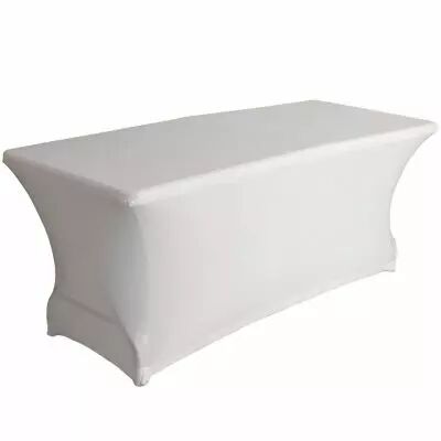 HOUSSE EXTENSIBLE POUR TABLE RECTANGULAIRE - BLANC (FP410)