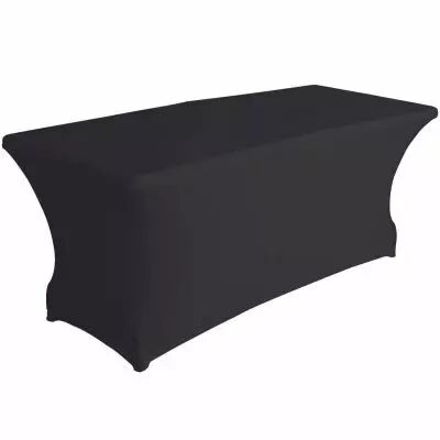 HOUSSE EXTENSIBLE POUR TABLE RECTANGULAIRE - NOIR (FP411)