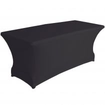 HOUSSE EXTENSIBLE POUR TABLE RECTANGULAIRE - NOIR (FP411)