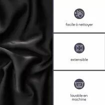 HOUSSE EXTENSIBLE POUR TABLE RECTANGULAIRE - NOIR (FP411)