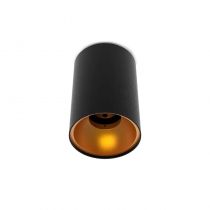 HOYA SPOT SAILLIE GU10 CYLINDRE NOIR/DORE (6811)