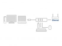 Hub 3 ports USB 3.2 Gen1 avec port réseau Gigabit (ACTAC6310)