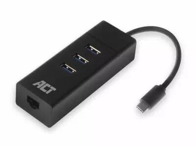 Hub 3 ports USB-C 3.2 Gen1 avec port r�seau Gigabit. (ACTAC6400)