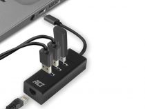 Hub 3 ports USB-C 3.2 Gen1 avec port réseau Gigabit. (ACTAC6400)