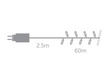 Immensity Light LED - Steady - 60 m - 900 lampes blanches arizona - fil vert - 31 V (IM-LED-S-60-31V-AW)