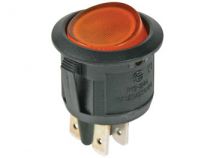Interrupteur à bascule illuminé - ambré - dpst/on-off (R13244BA)