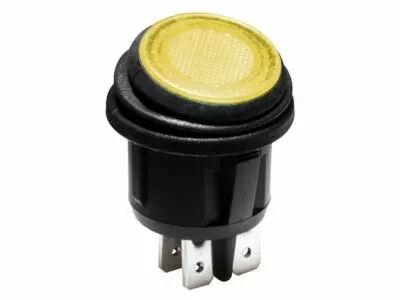 INTERRUPTEUR � BASCULE ILLUMIN� - LED ORANGE 12 V - 2P DPST / ON-OFF