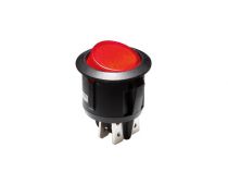 Interrupteur à bascule illuminé - rouge - 1p/on-off (R13244BR)