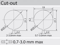 Interrupteur à bascule illuminé - rouge - 1p/on-off (R13244BR)