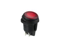 Interrupteur à bascule illuminé - rouge - 2p/on-off (R13244BR/LED)