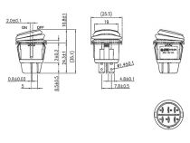 Interrupteur à bascule illuminé - vert - 2p dpst / on-off, 12v (R13244BG/LED)