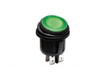 Interrupteur à bascule illuminé - vert - 2p dpst / on-off, 12v (R13244BG/LED)