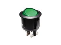 Interrupteur à bascule illuminé - vert - dpst/on-off (R13244BG)