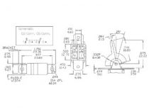 Interrupteur a levier plastique bipolaire vertical pour ci on-on (80173)