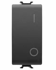 Interrupteur bipolaire 250v ac - 16ax � voyant - signalisation - 1 module - noir - chorus