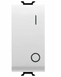 Interrupteur bipolaire 250v ac - 16ax neutre - symbole 0/i - 2 modules - blanc - chorus