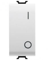 Interrupteur bipolaire 250v ac - 16ax neutre - symbole 0/i - 2 modules - blanc - chorus
