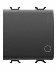 Interrupteur bipolaire 250v ac - connexion automatique - 16ax � voyant - signalisation - 2 modules - noir - chorus