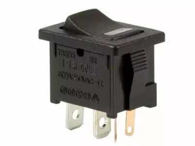 Interrupteur de puissance a bascule 5a-250v spst on-off - avec led rouge (R1933EN)