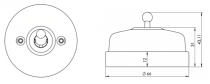 Interrupteur Dimbler va-et-vient , corps en porcelaine blanche|Coque et manette nickel satiné (60308562)