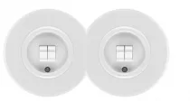 Interrupteur double simple allumage en bakelite/duroplaste blanc (100572)