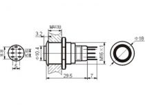 Interrupteur métallique rond haut spdt 1no 1nc - anneau blanc (R1710W)