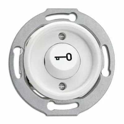 Interrupteur ouverture de porte bakelite blanche (176411)