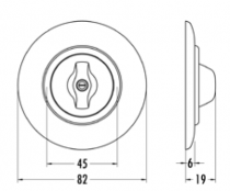 Interrupteur ouverture de porte bakelite noire (173057)