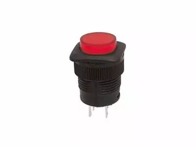 Interrupteur rond illum led 1p spst off-on 3a/125vac 1,5a/250vac - rouge (R1394A)