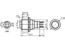 Interrupteur rond métallique haut spdt 1no 1nc (R1710)